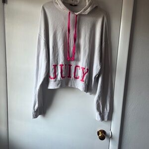 Juice couture velour hoodie women’s size medium white